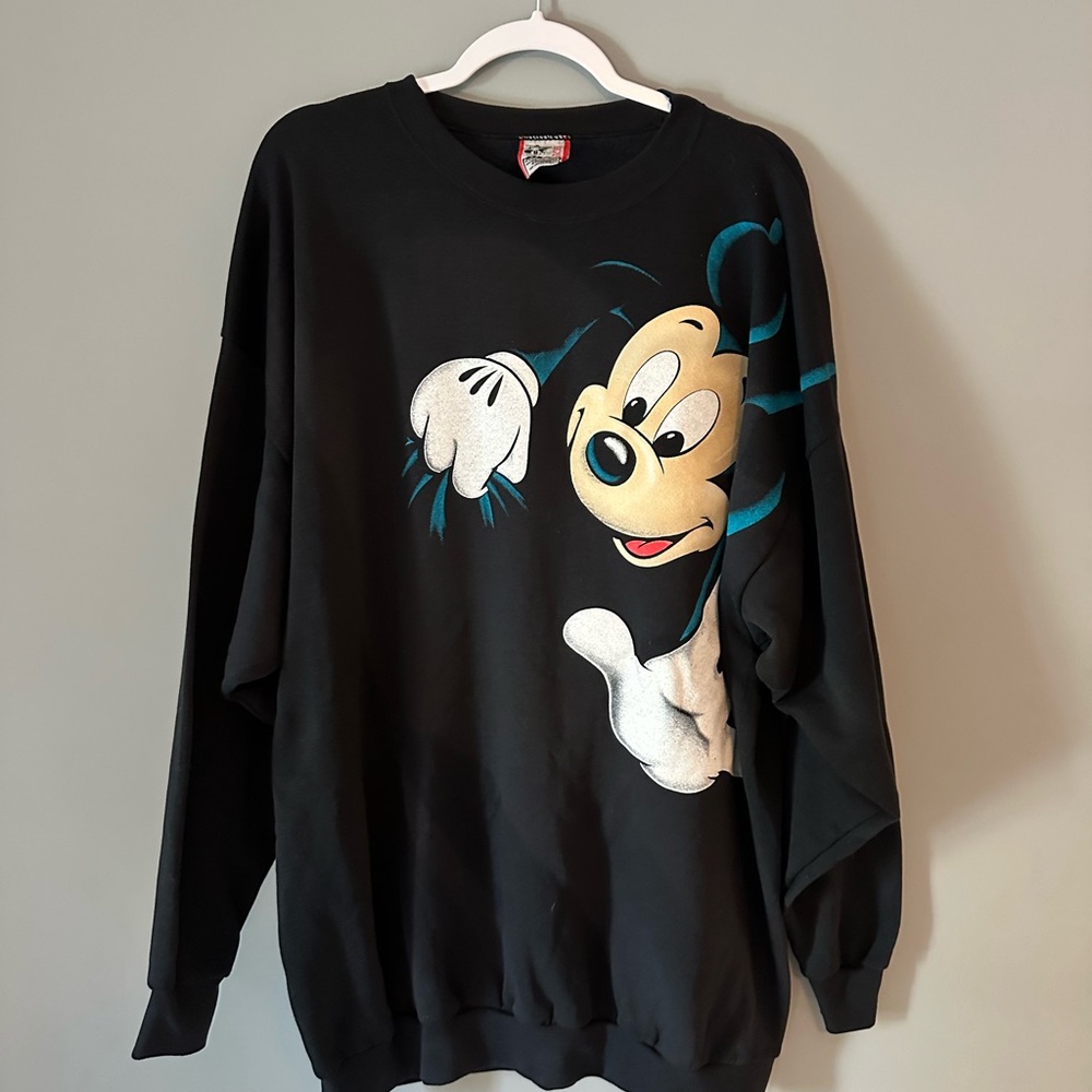 Vintage Disney Designs Mickey Double Sided Sweatshirt